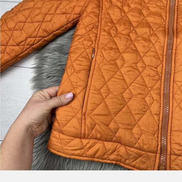 Orange Quilted Jacket - Picture 3 of 4